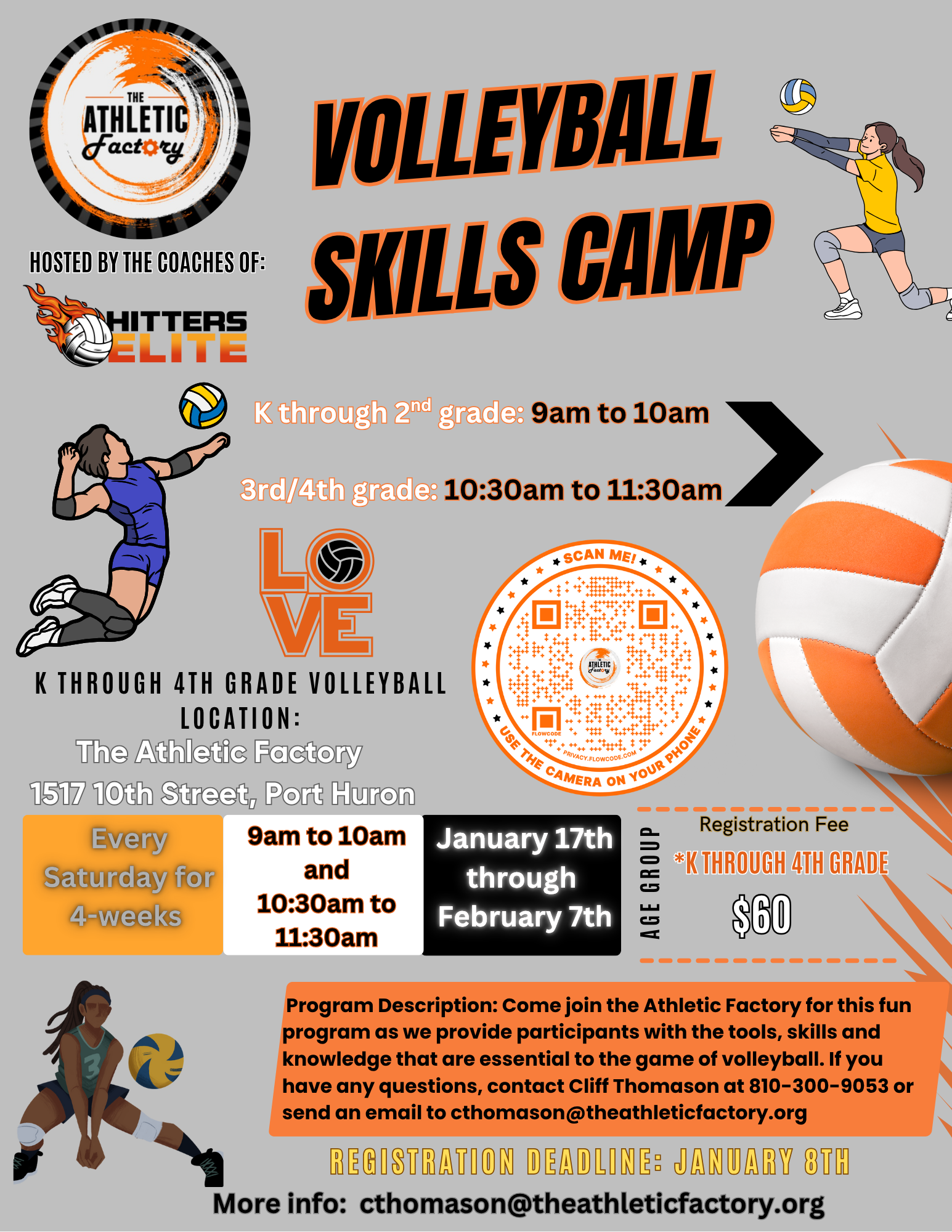 The Athletic Factory Volleyball Skills Camp