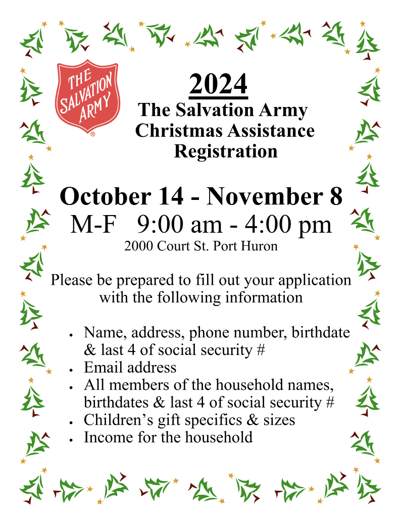 Salvation Army Assistance 2024