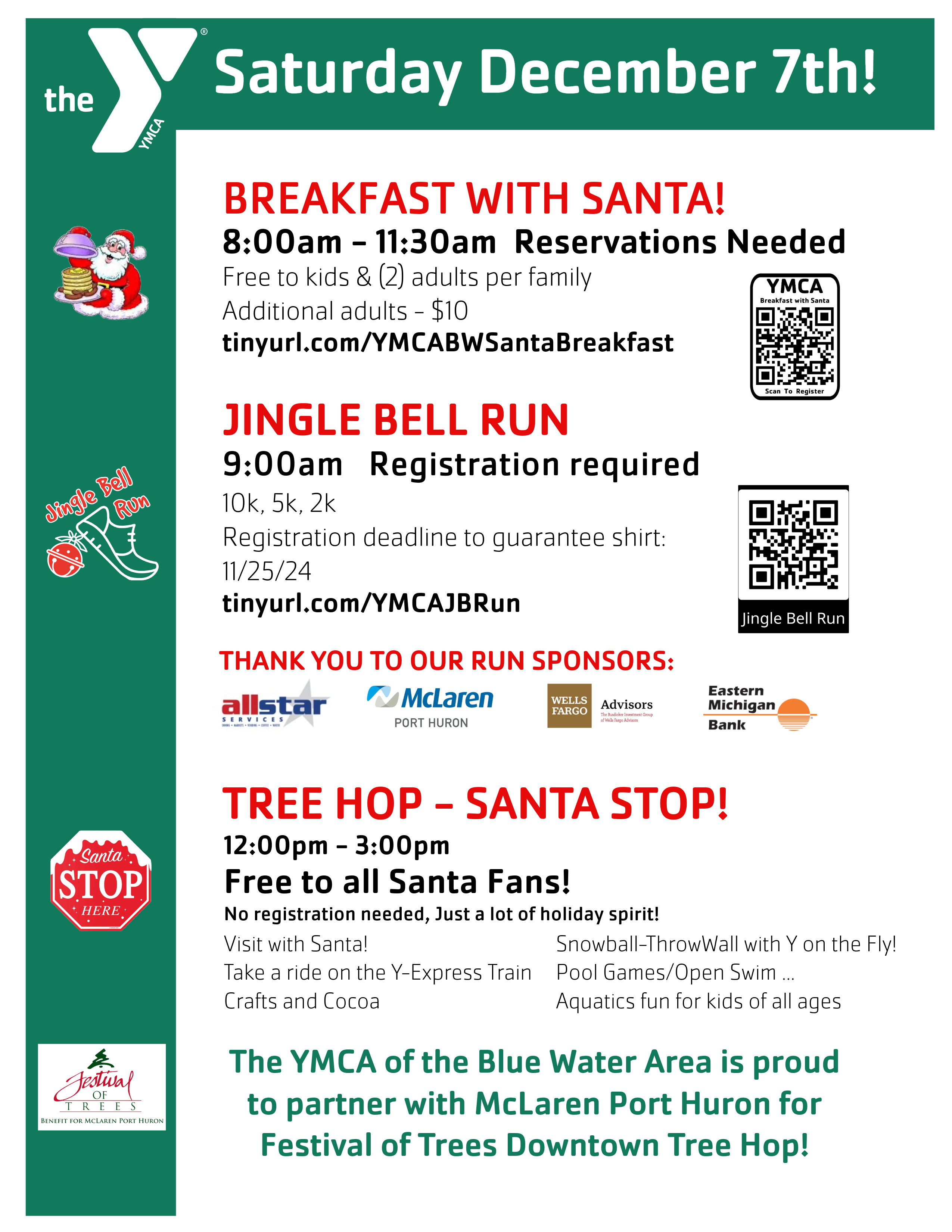 YMCA of the Blue Water Area Santa Breakfast