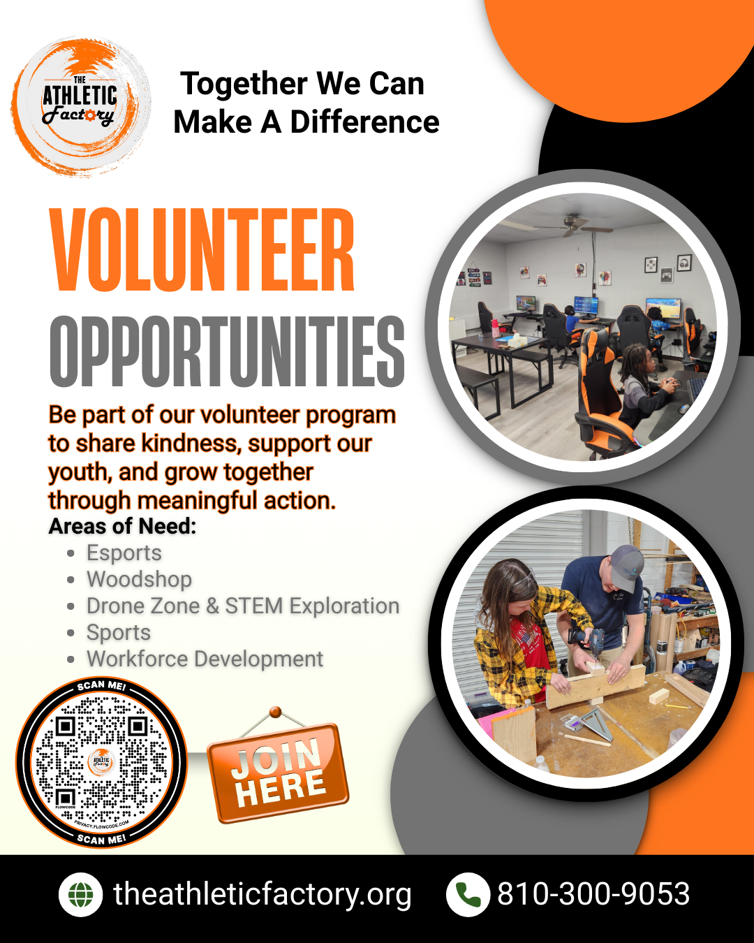 The Athletic Factory Volunteer Program Instagram Post 2025