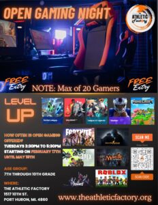 Open Gaming Night- The Athletic Factory