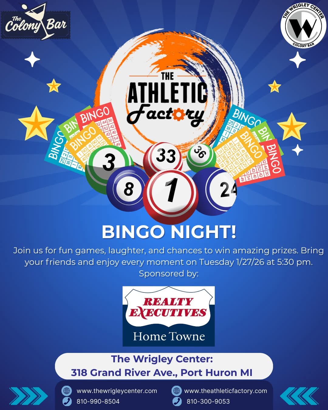 The athletic Factory Bingo