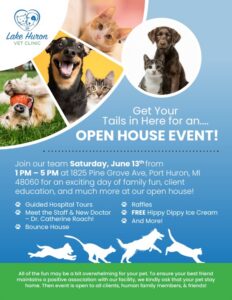 Lake Huron Vet Clinic Open House Flyer