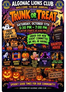 Algonac Lions Club Trunk or Treat